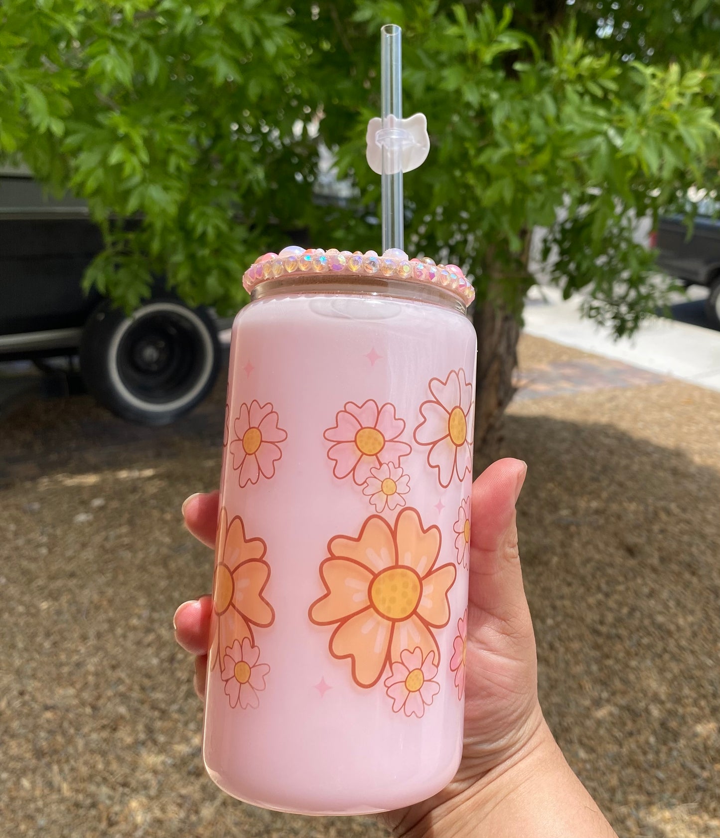 Hello kitty floral 16 oz Libby